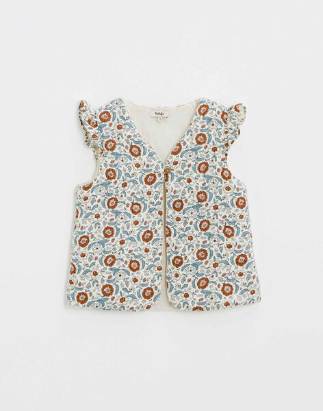 Gilet enfant sans manche imprimé fleurs IFOLK 23-K / 24I129111NAY218