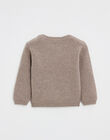 Pull enfant en tricot fantaisie moka IMARCEL 24-K / 24I129212N13817