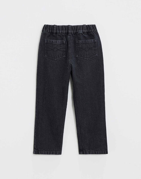 Pantalon enfant en denim gris anthracite ILARRY 24-K / 24I129213N03942