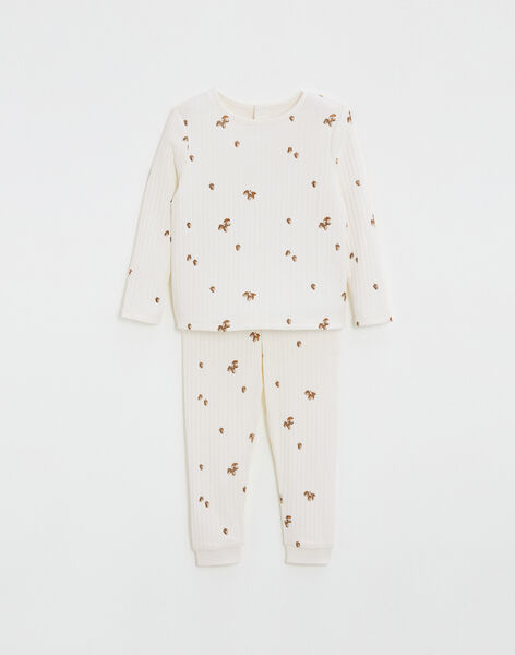 Pyjama enfant en côtes imprimé automne IWILD 23-K / 24IX9213N33001