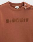 Sweat enfant en molleton "biscuit" brique ITITOU 24-K / 24I129211N13403