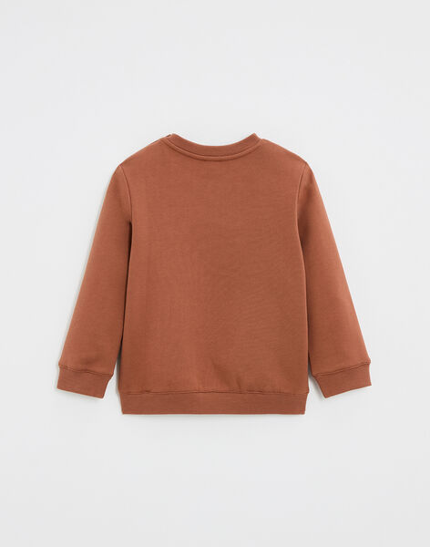 Sweat enfant en molleton "biscuit" brique ITITOU 24-K / 24I129211N13403