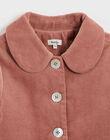 Manteau enfant en velours côtelé rose bégonia INAYA 23-K / 24I129111N16302