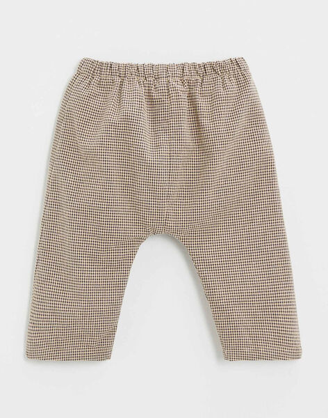 Pantalon en vichy beige et gris ILKAI 23 / 24IU2111N03080