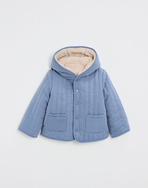 Manteau enfant réversible déperlant bleu grisé IMALO 24-K / 24I129212N16205