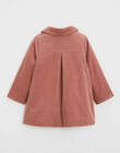 Manteau enfant en velours côtelé rose bégonia INAYA 23-K / 24I129111N16302