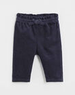 Pantalon en velours bleu nocturne IMMA 23 / 24IU1911N03713