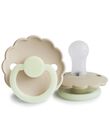 Lot de 2 tétines Daisy night silicone croissant/cream DAI NI SI CR/CR / 24PRR1025SUC999