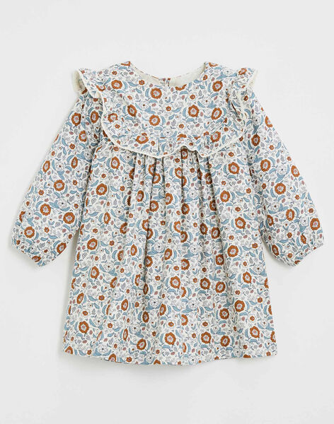 Robe enfant manches longues imprimé fleurs ISILDETTE 23-K / 24I129111N18218