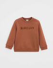 Sweat enfant en molleton "biscuit" brique ITITOU 24-K / 24I129211N13403