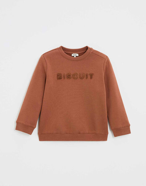 Sweat enfant en molleton "biscuit" brique ITITOU 24-K / 24I129211N13403