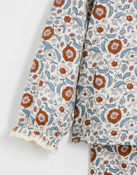 Pyjama enfant deux pièces imprimé fleurs IXO 23-K / 24IX9111N33218