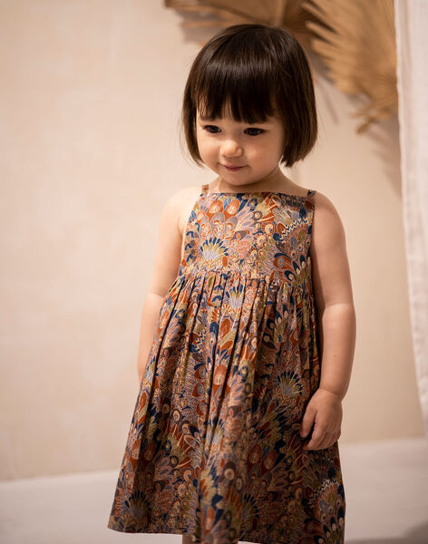 Robe Et Bloomer Rose Et Rouge Imprime Liberty En Coton Fille Robes Bebe Natalys