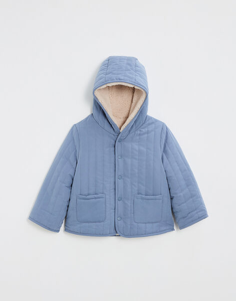 Manteau enfant réversible déperlant bleu grisé IMALO 24-K / 24I129212N16205