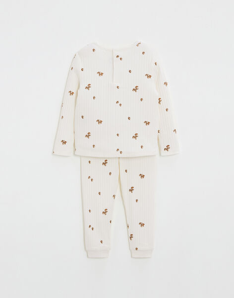 Pyjama enfant en côtes imprimé automne IWILD 23-K / 24IX9213N33001