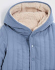 Manteau enfant réversible déperlant bleu grisé IMALO 24-K / 24I129212N16205