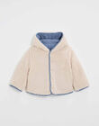 Manteau enfant réversible déperlant bleu grisé IMALO 24-K / 24I129212N16205