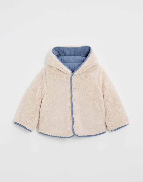 Manteau enfant réversible déperlant bleu grisé IMALO 24-K / 24I129212N16205