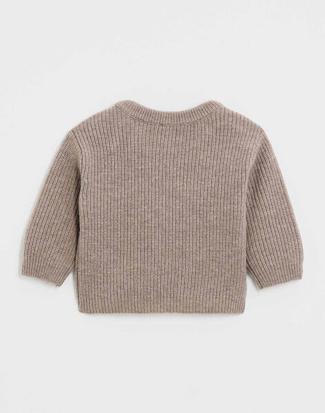 Pull en tricot fantaisie moka IMARCEL 24 / 24IU2014N13817