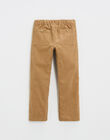 Pantalon enfant en velours côtelé caramel ILIAM 23-K / 24I129212N03420