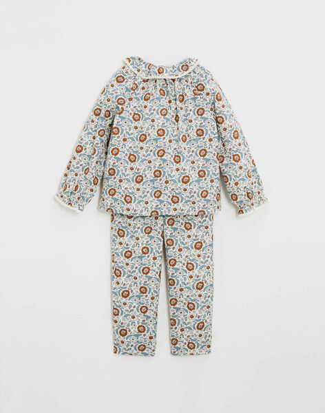 Pyjama enfant deux pièces imprimé fleurs IXO 23-K / 24IX9111N33218