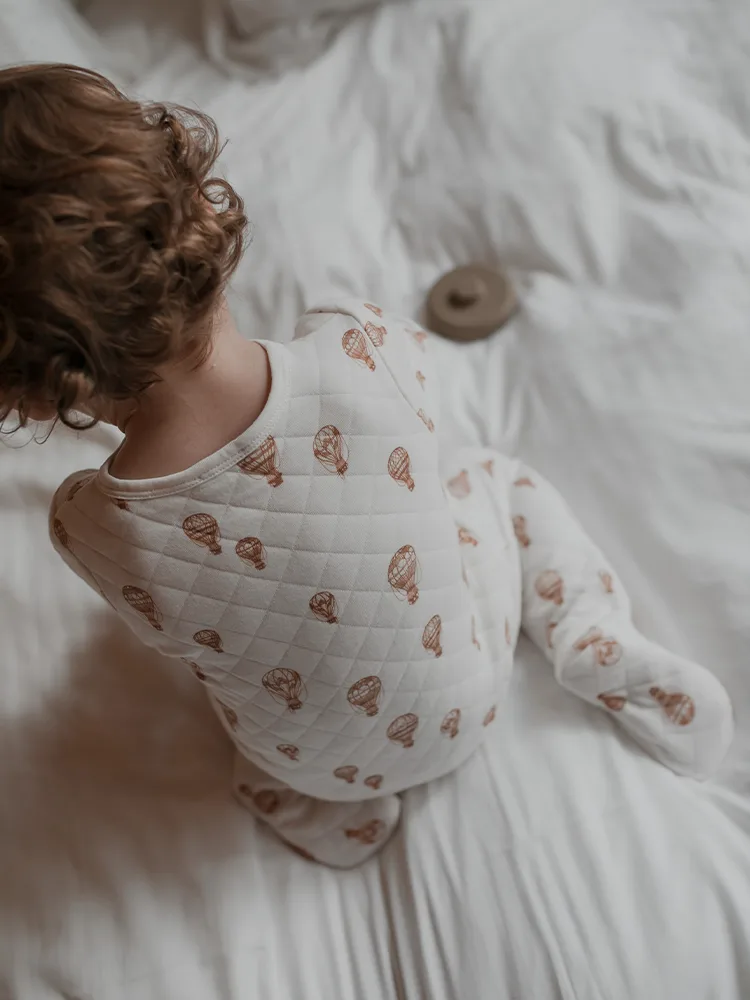 Brassière bébé naissance en tricot de coton bio - rose poudré