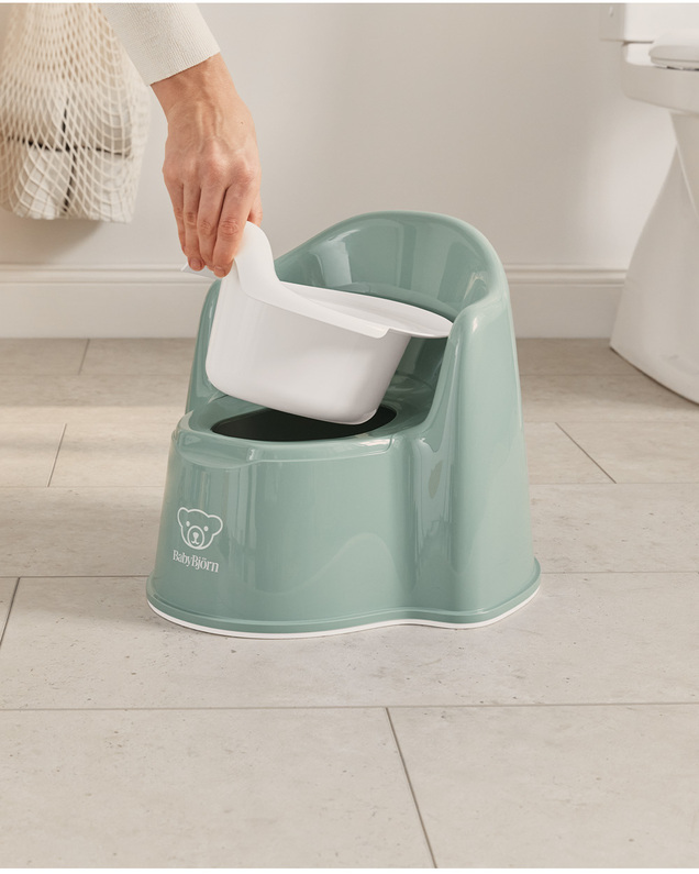 Pot fauteuil Coloris vert profond/blanc Babybjörn
