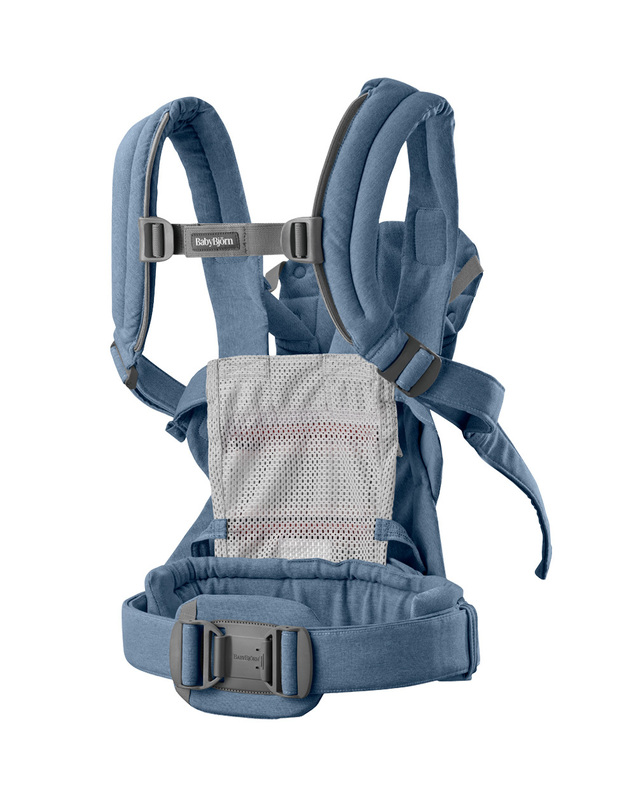 Porte-bébé Harmony tissé chiné Coloris bleu Babybjörn